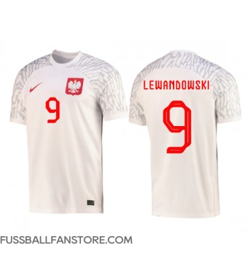 Polen Robert Lewandowski #9 Replik Heimtrikot WM 2022 Kurzarm